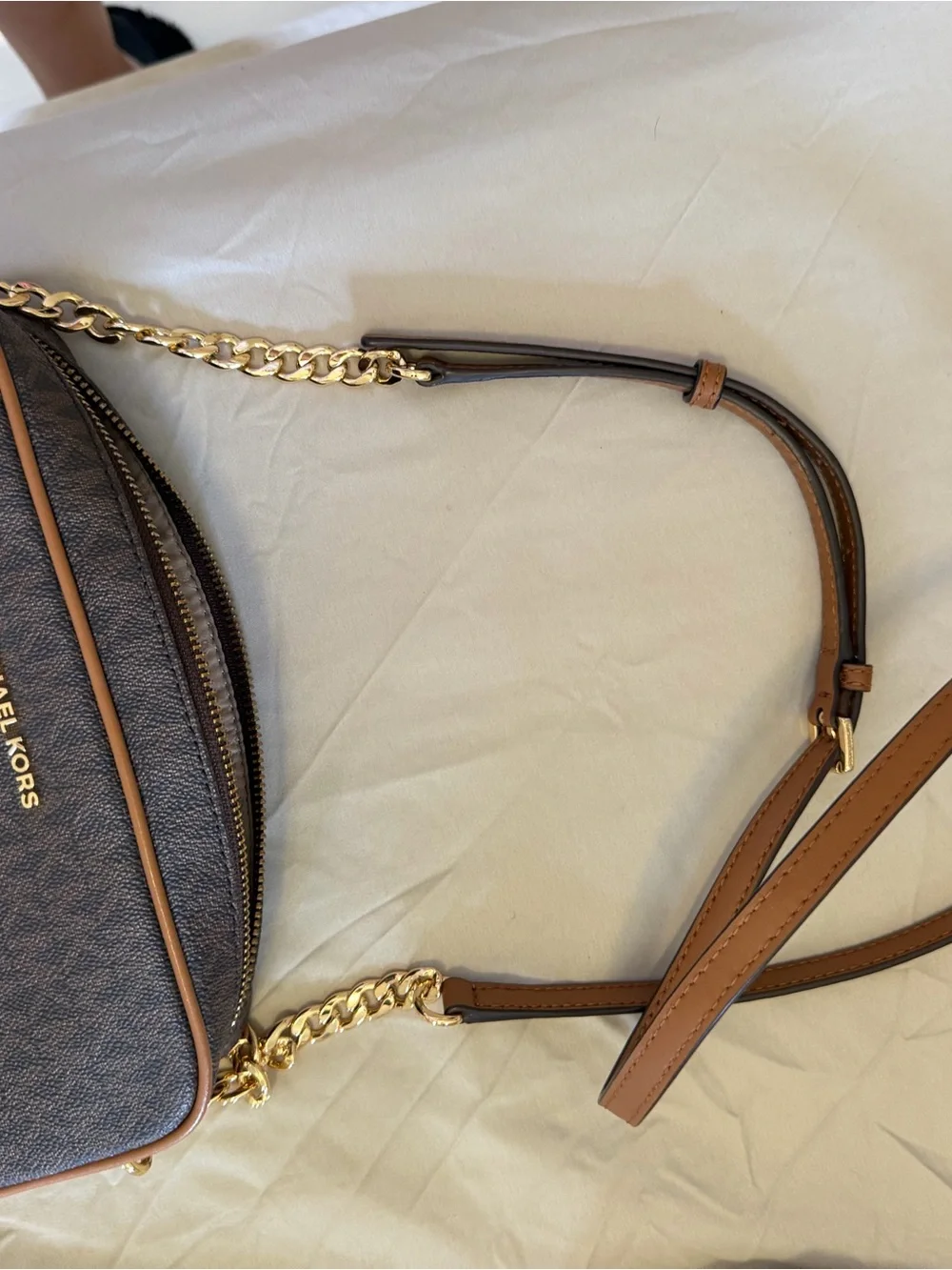 Michael Kors women's Signature Logo Bag in Dark Brown